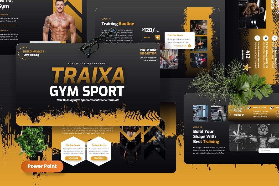 Traixa - Gym Sport Powerpoint Templates