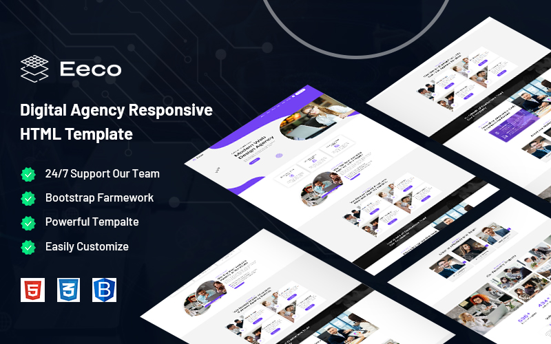 Eeco – Digital Agency Responsive Website Template