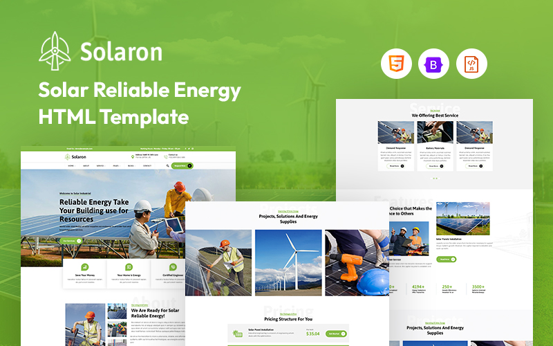 Solaron – Solar Reliable Energy Website Template