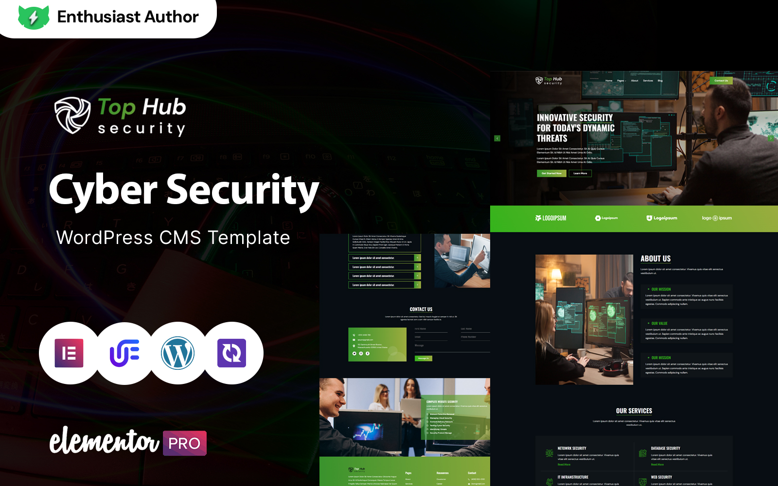 Top Hub - Cyber Security WordPress Elementor Theme