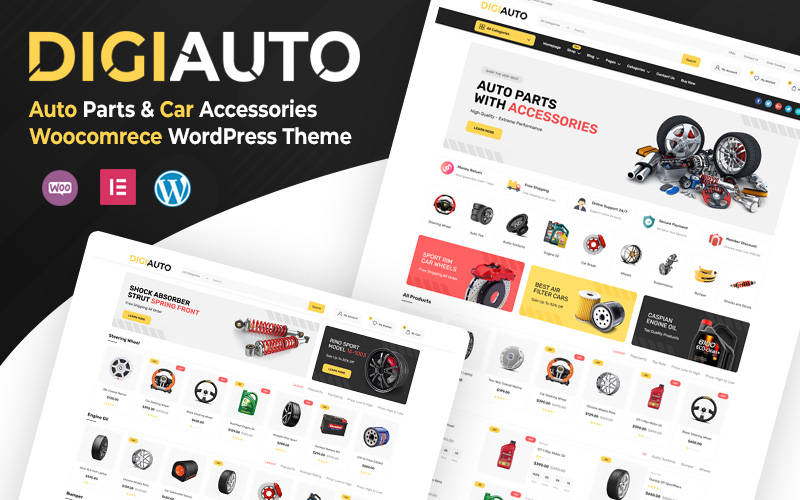 DigiAuto - Auto Parts & Car Accessories Woocomrece WordPress Theme