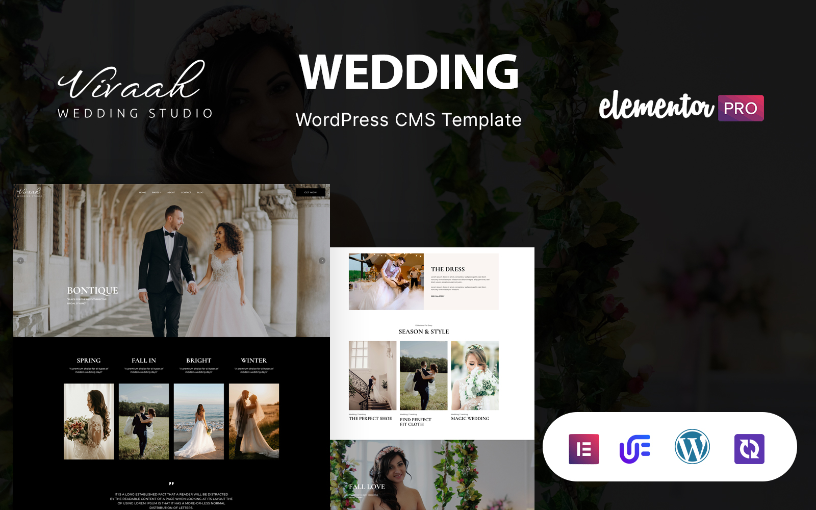 Vivaah - Bridal And Wedding Studio WordPress Elementor Theme