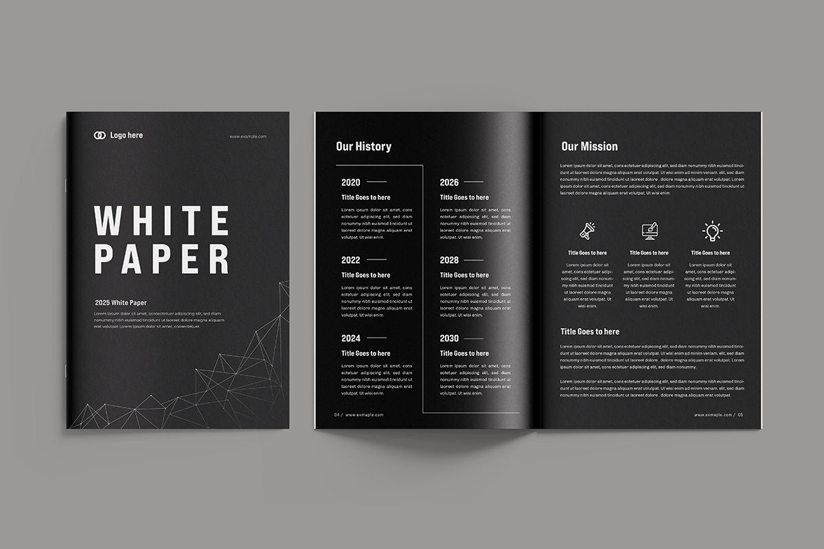 Business White Paper and Company White Paper template