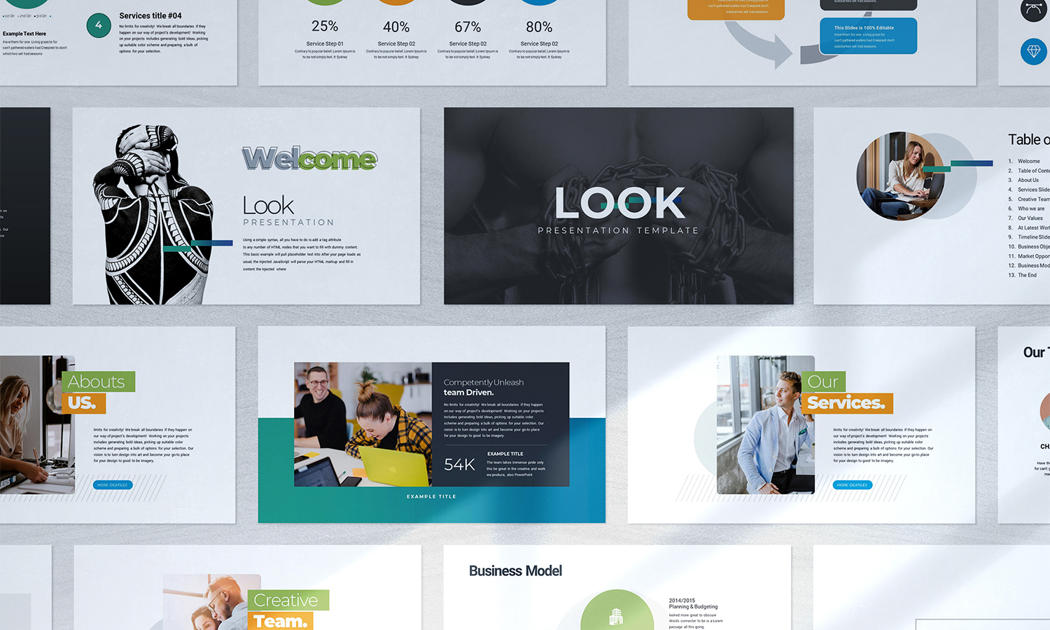 LOOK-02 Pesentation PowerPoint Template