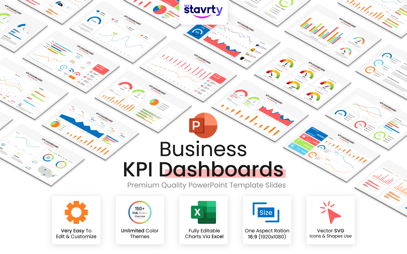 Creative KPI Dashboard PowerPoint Template Slides Presentation