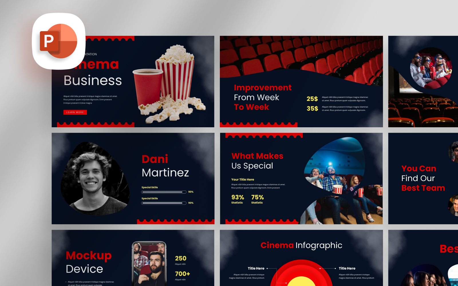 Cinema Business PowerPoint Template