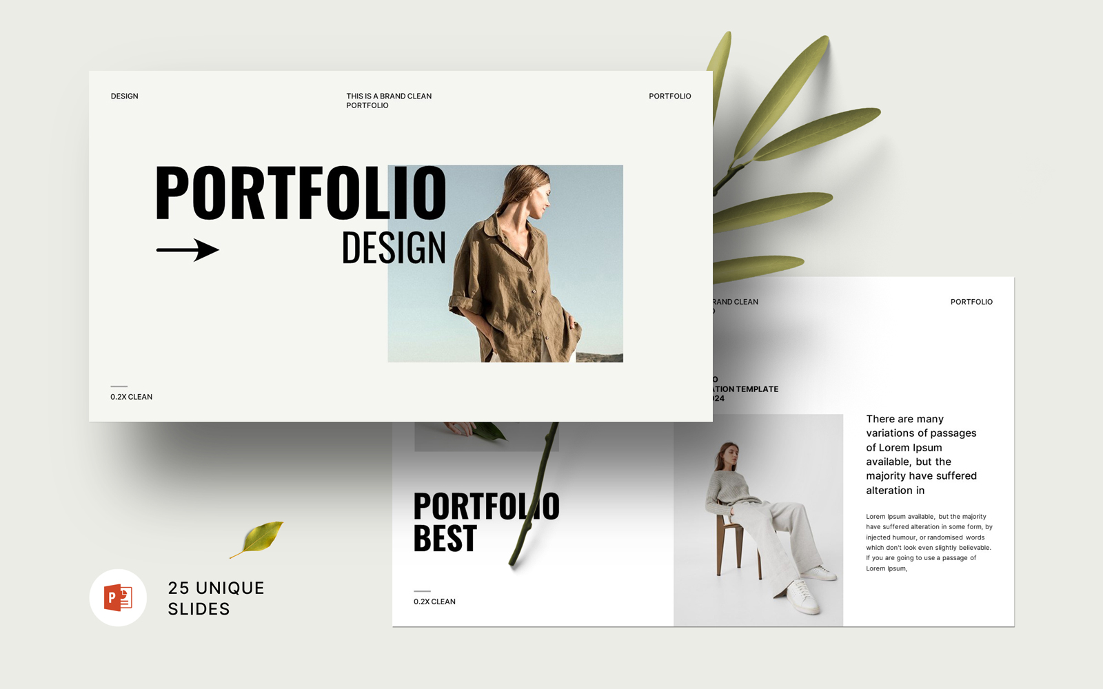 Portfolio PowerPoint Template Clean Design