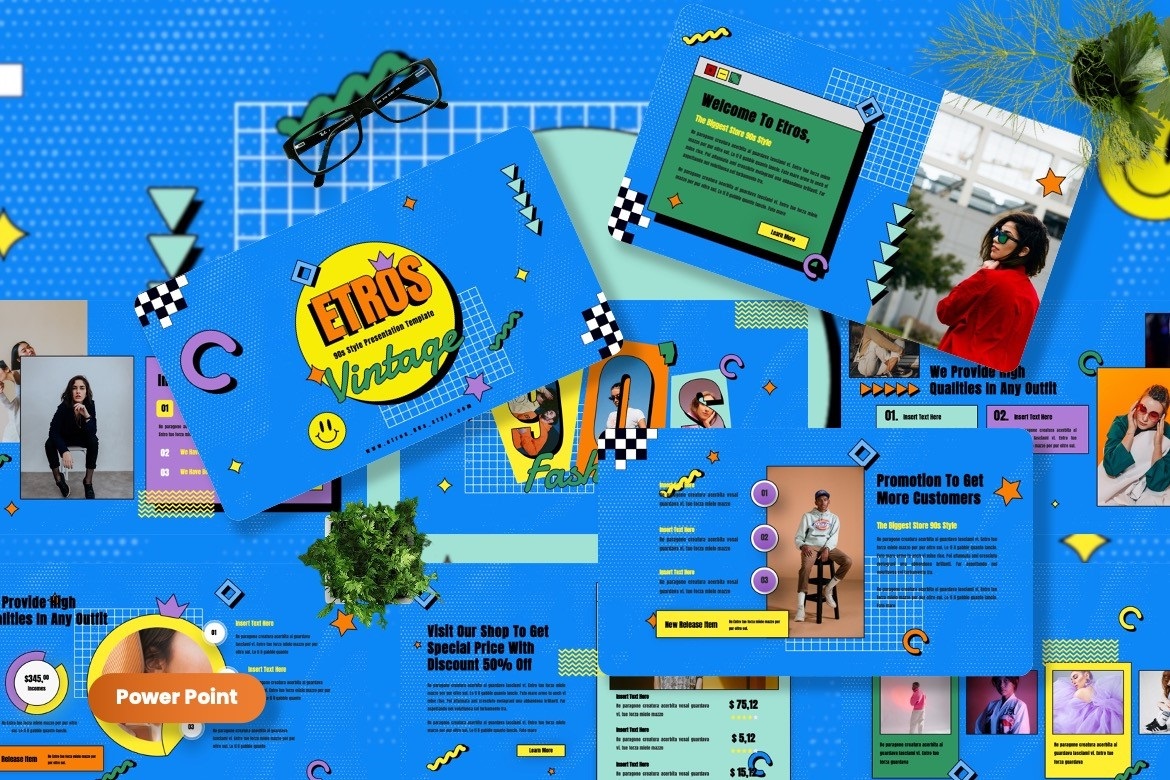 Etros - 90s Style Powerpoint Template