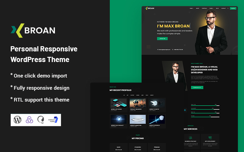 Broan - Personal Responsive WordPress Theme