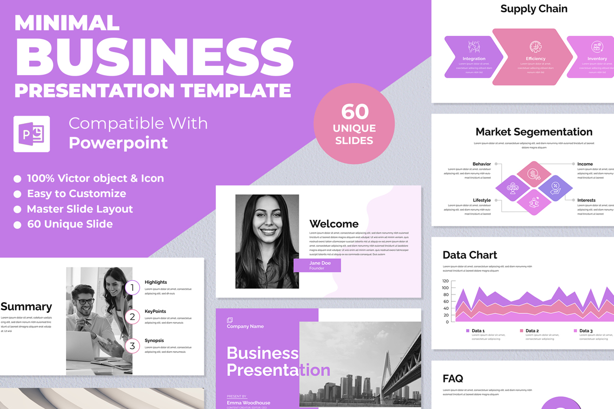 Minimal Business Presentation Design Template