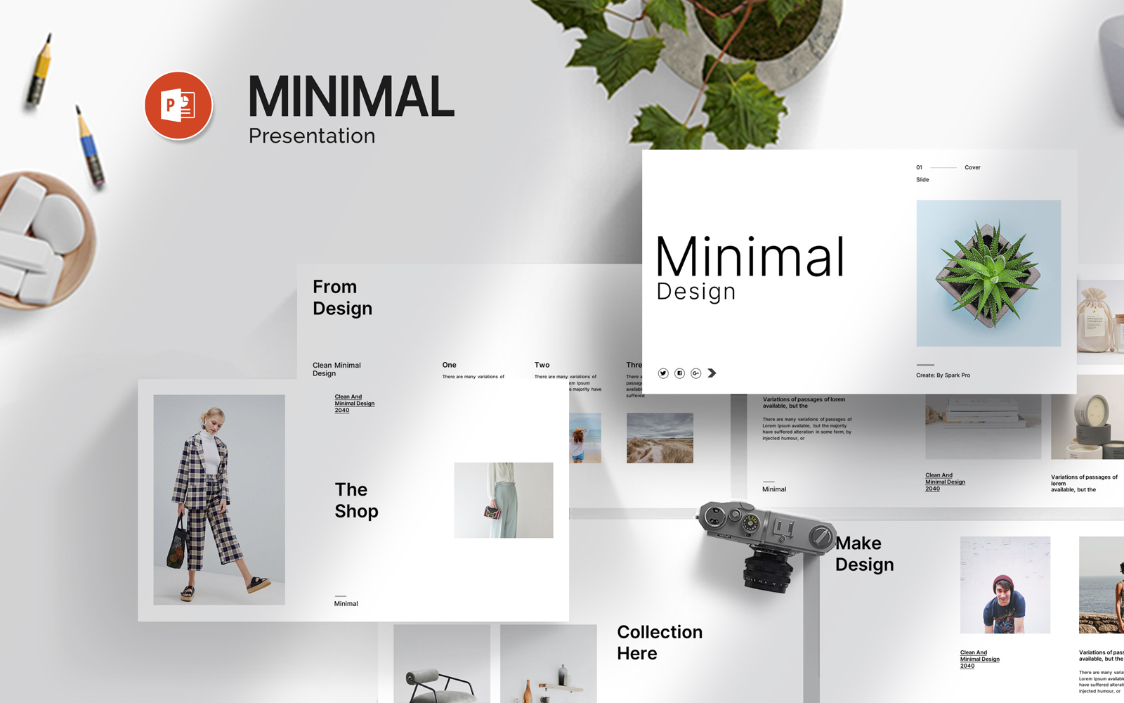 Minimal Design PowerPoint Template Design