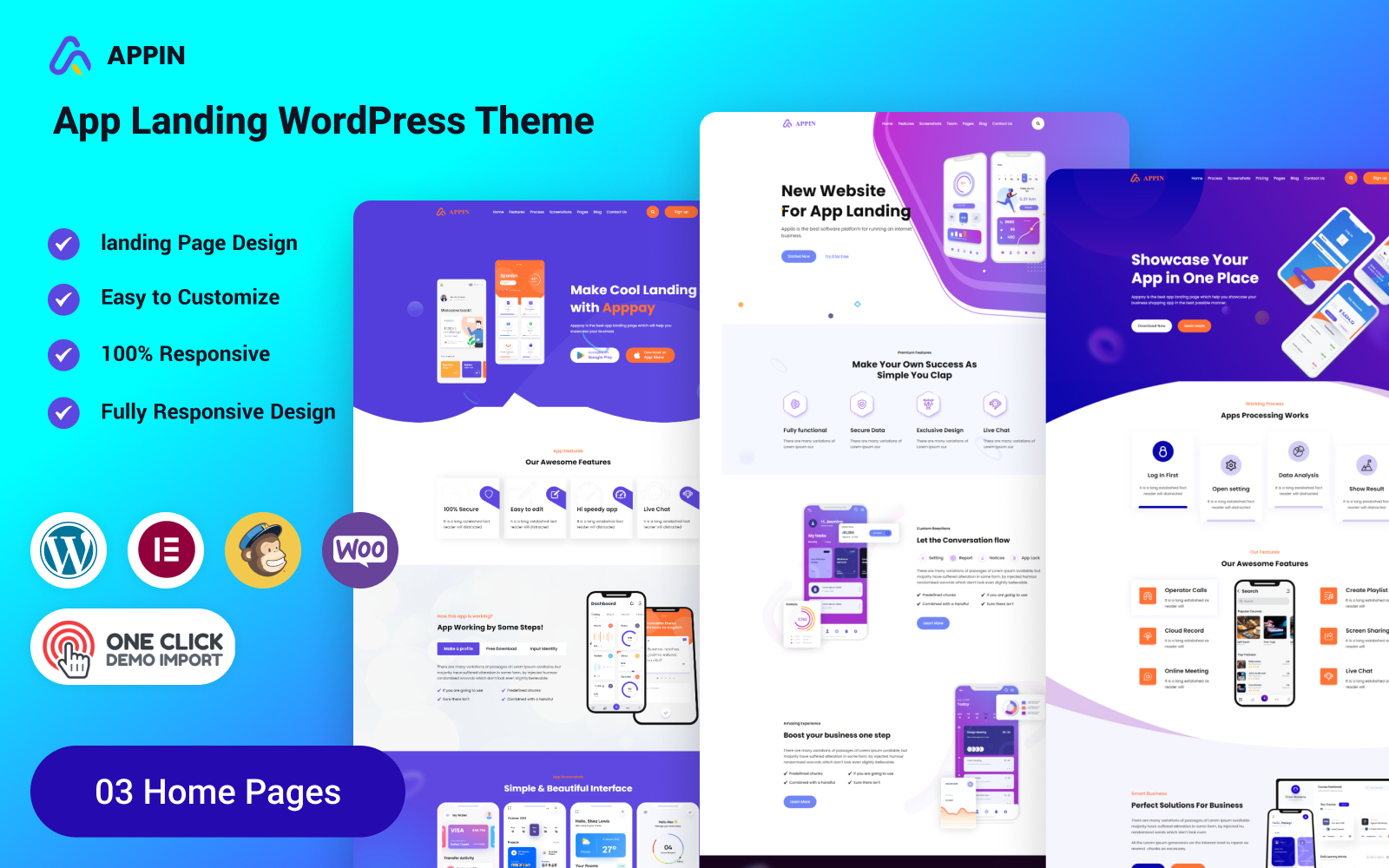 Appin - App and Saas Landing Page WordPress Theme