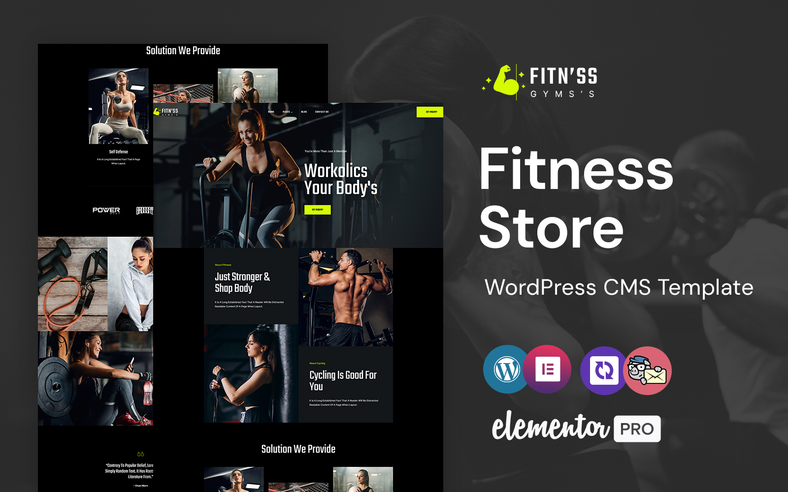 Fitnss - Gym & Fitness WordPress Elementor Theme