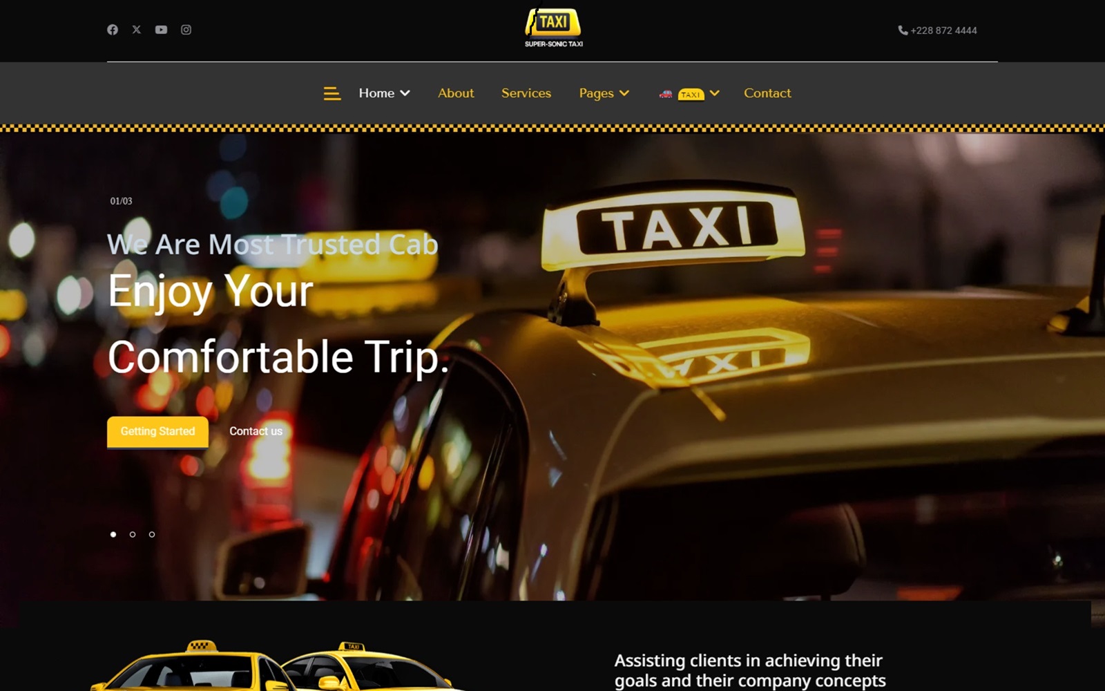 Taxi Company and Cab Service Joomla 5 Template