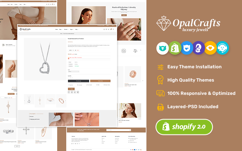 OpalCrafts - Shopify theme for gold, jewelry & lifestyle