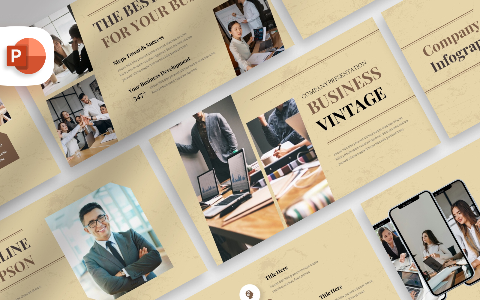 Minimalist Vintage Business PowerPoint Template