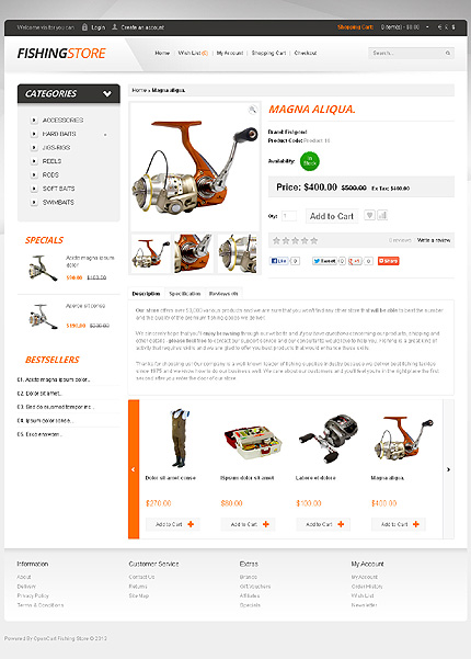 OpenCart Product Page