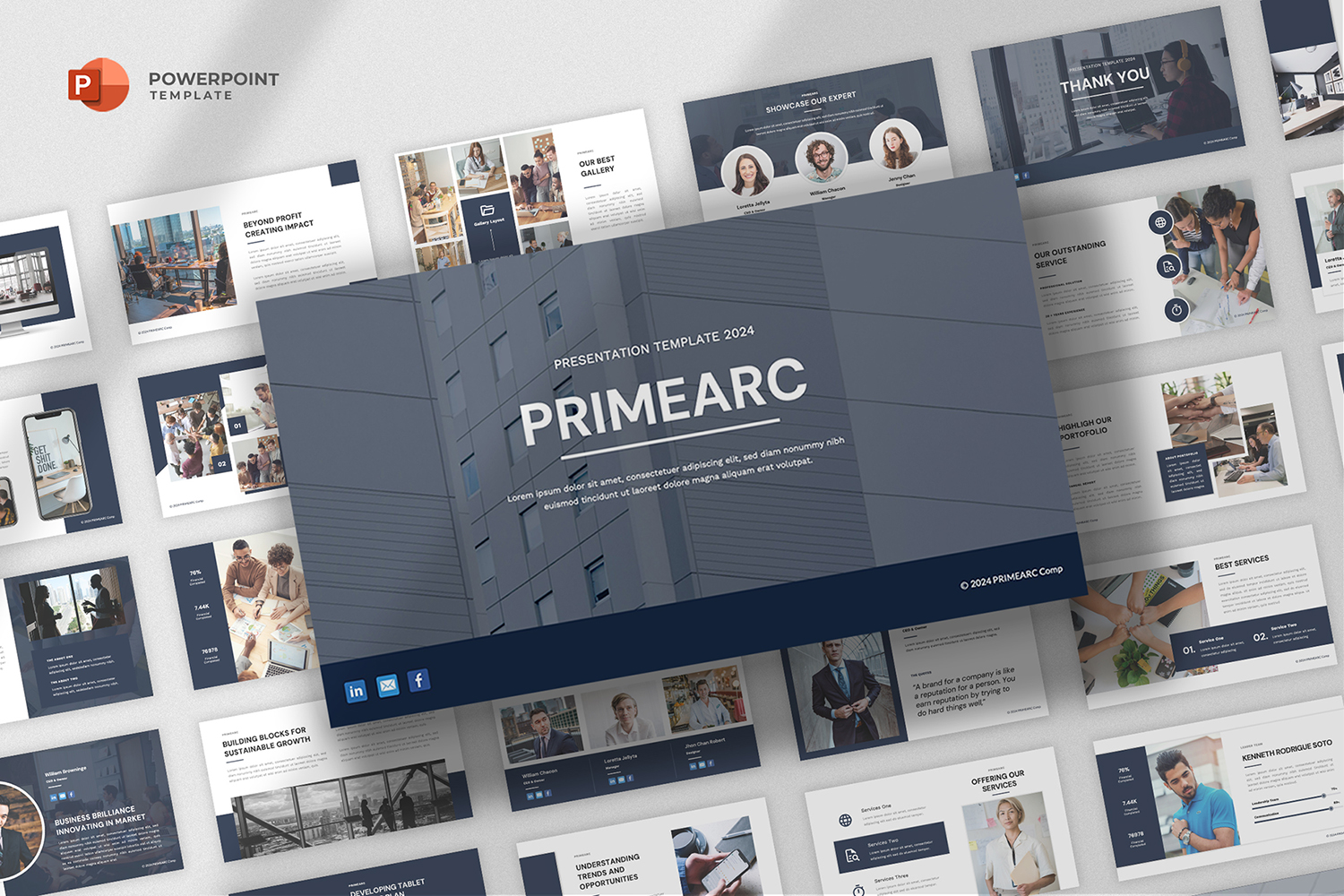 Primearc - Company Profile Powerpoint Template