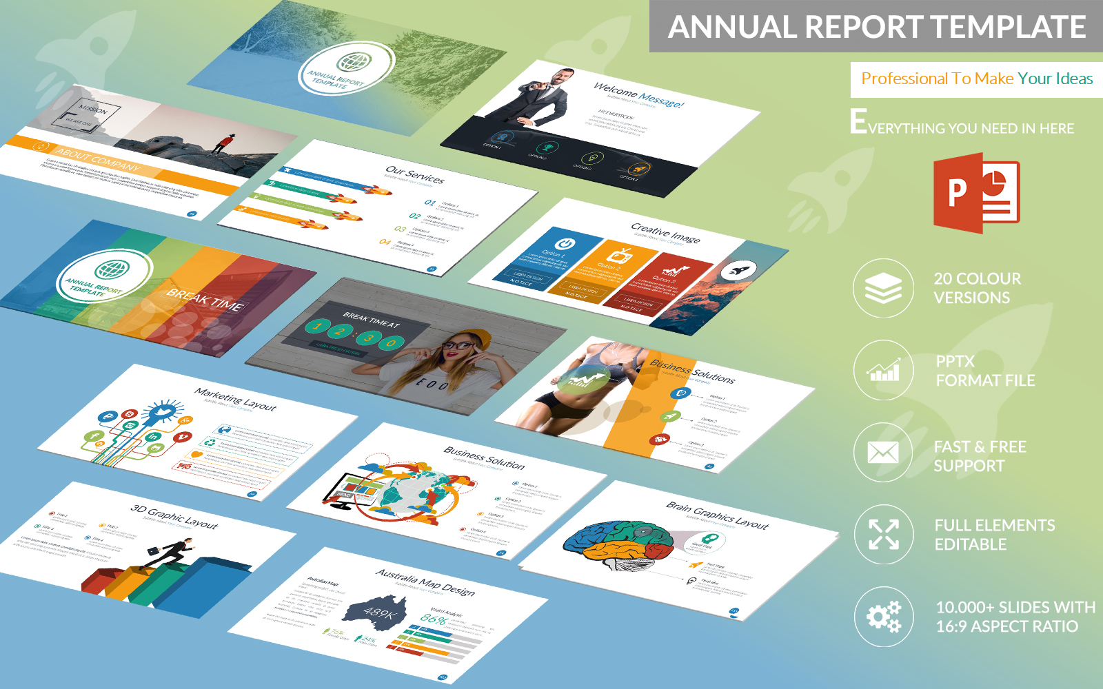 Annual Report Powerpoint Template.