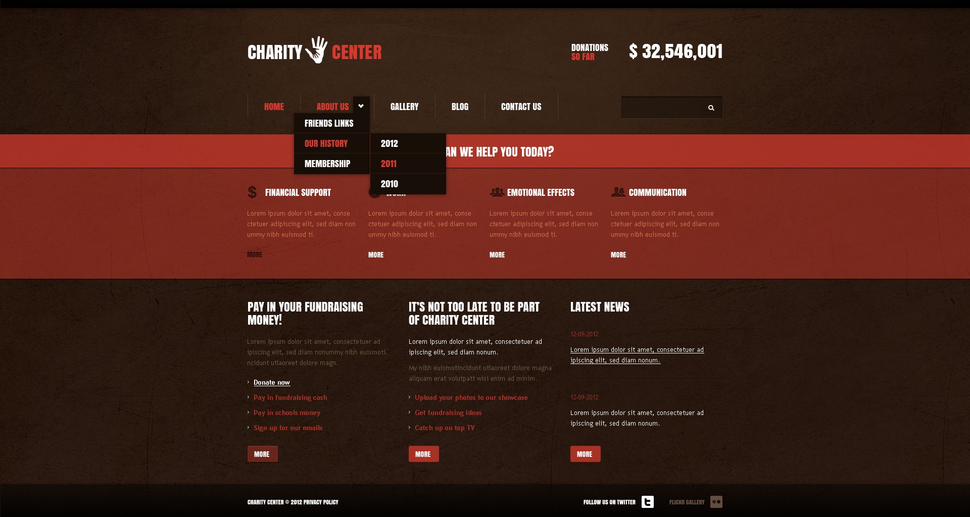 Charity Drupal Template