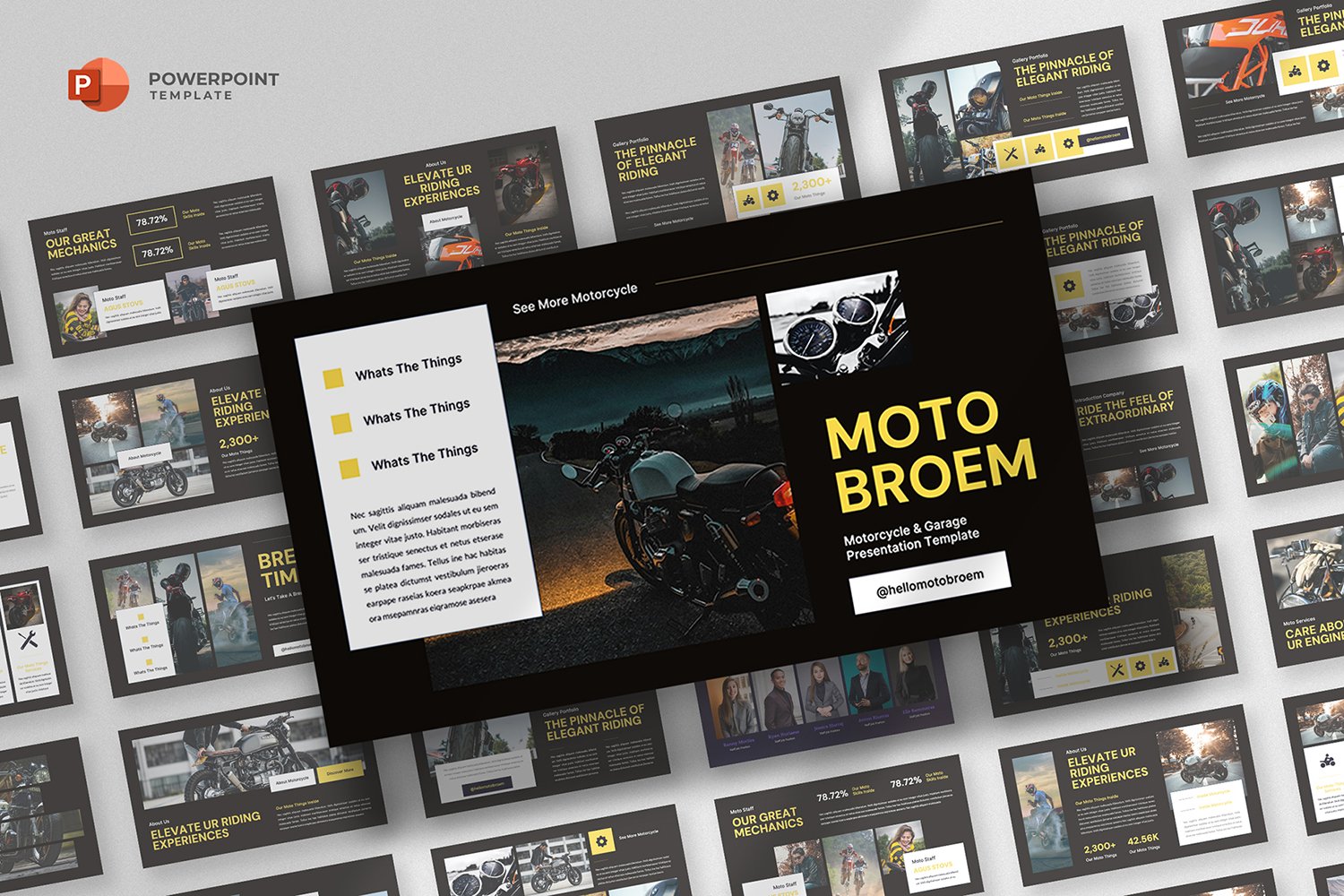 Motobroem - Motorcycle Powerpoint Template