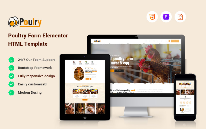 Poulry - Poultry Farm Website Template