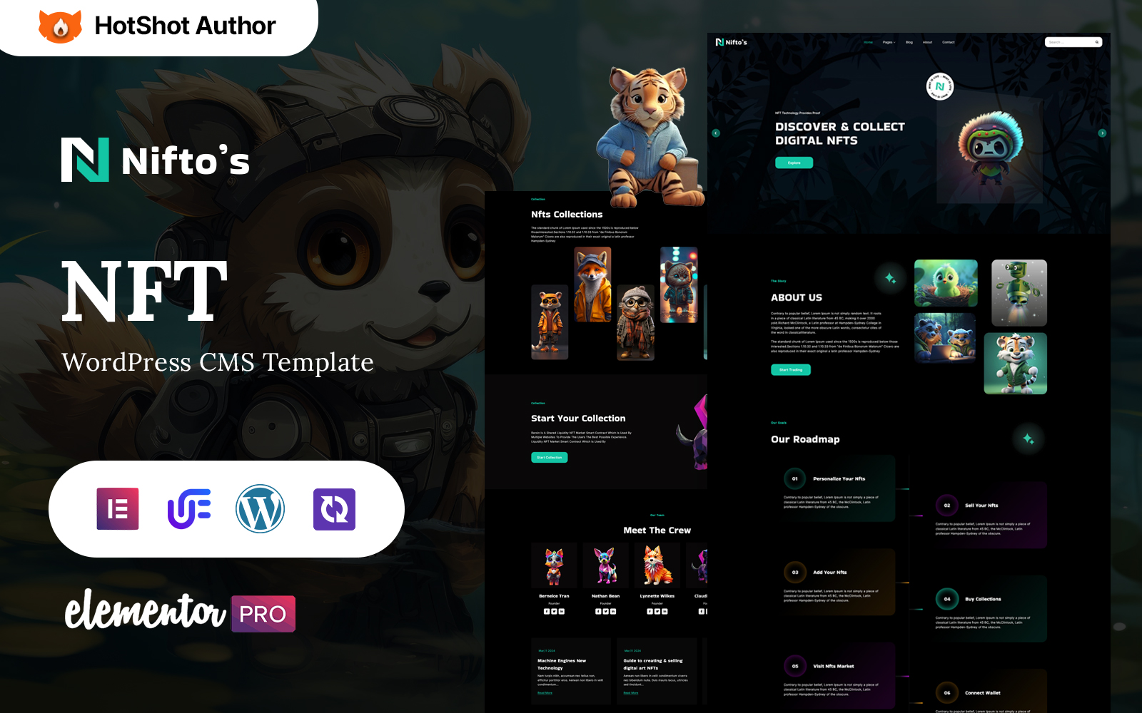 Nifto's - NFT Artistry And Digital Creations WordPress Elementor Theme