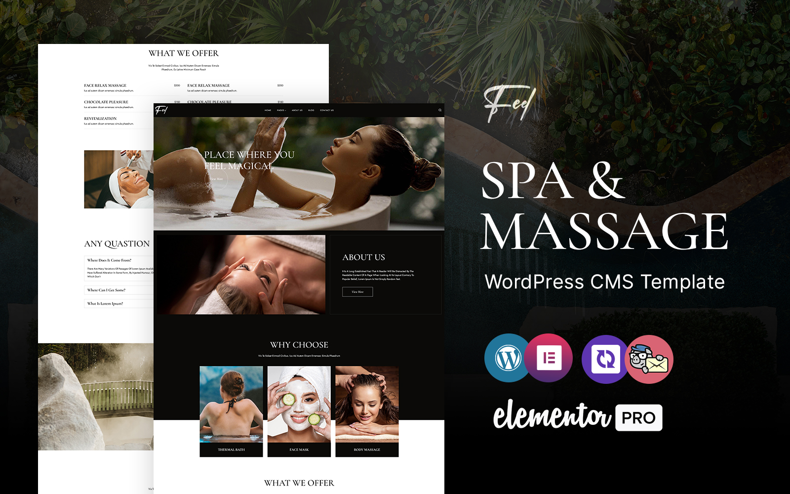 Feel - Spa & Wellness WordPress Elementor Theme