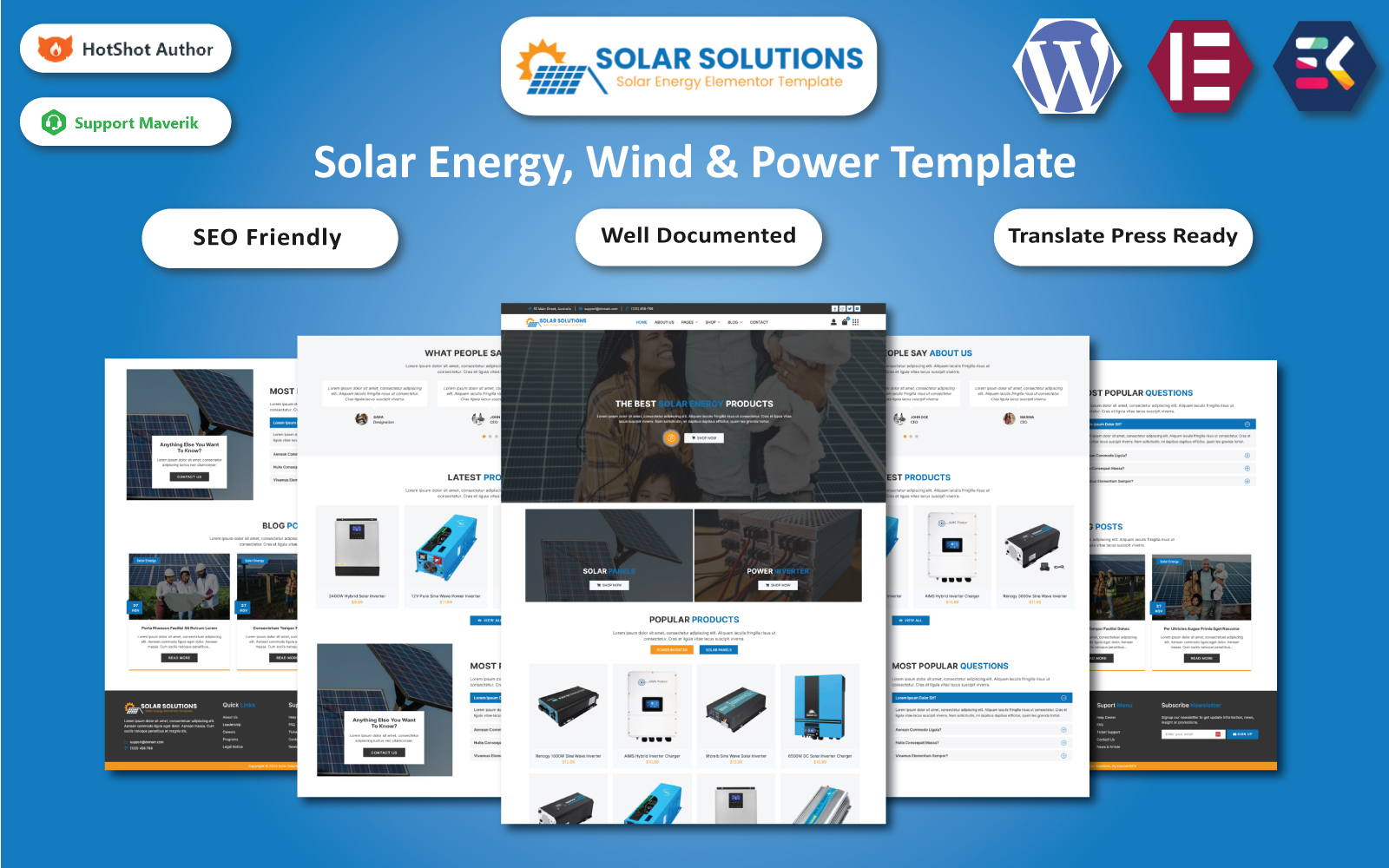 Solar Solutions - Solar Energy, Wind & Power WooCommerce Template