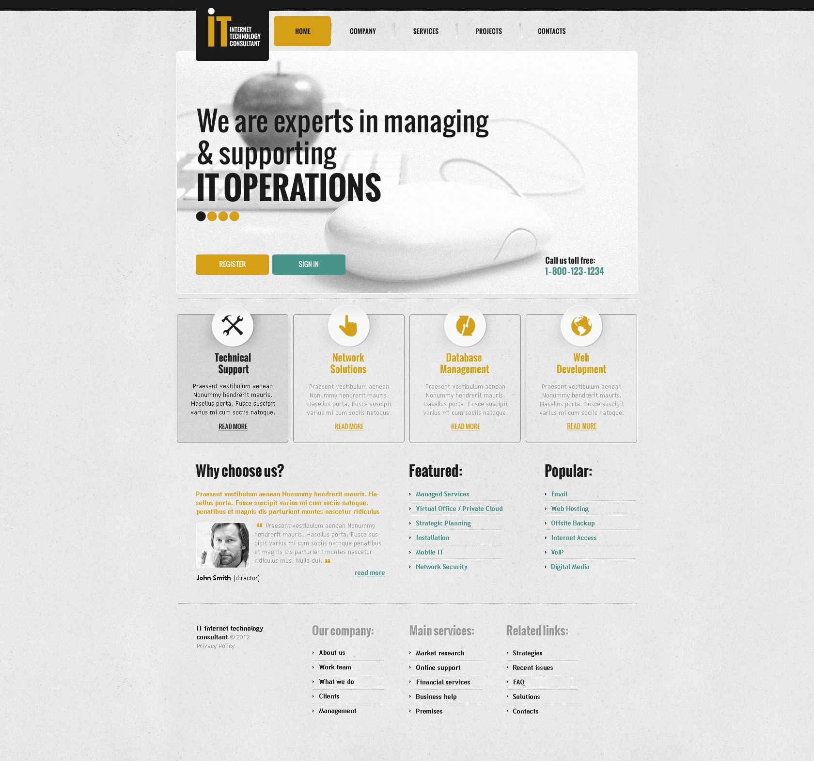 Internet Responsive Website Template