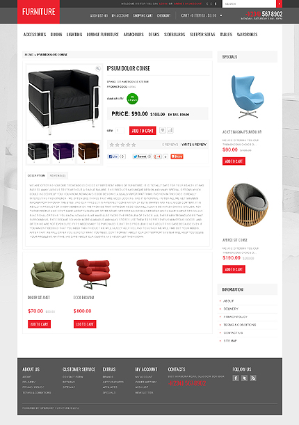 OpenCart Product Page