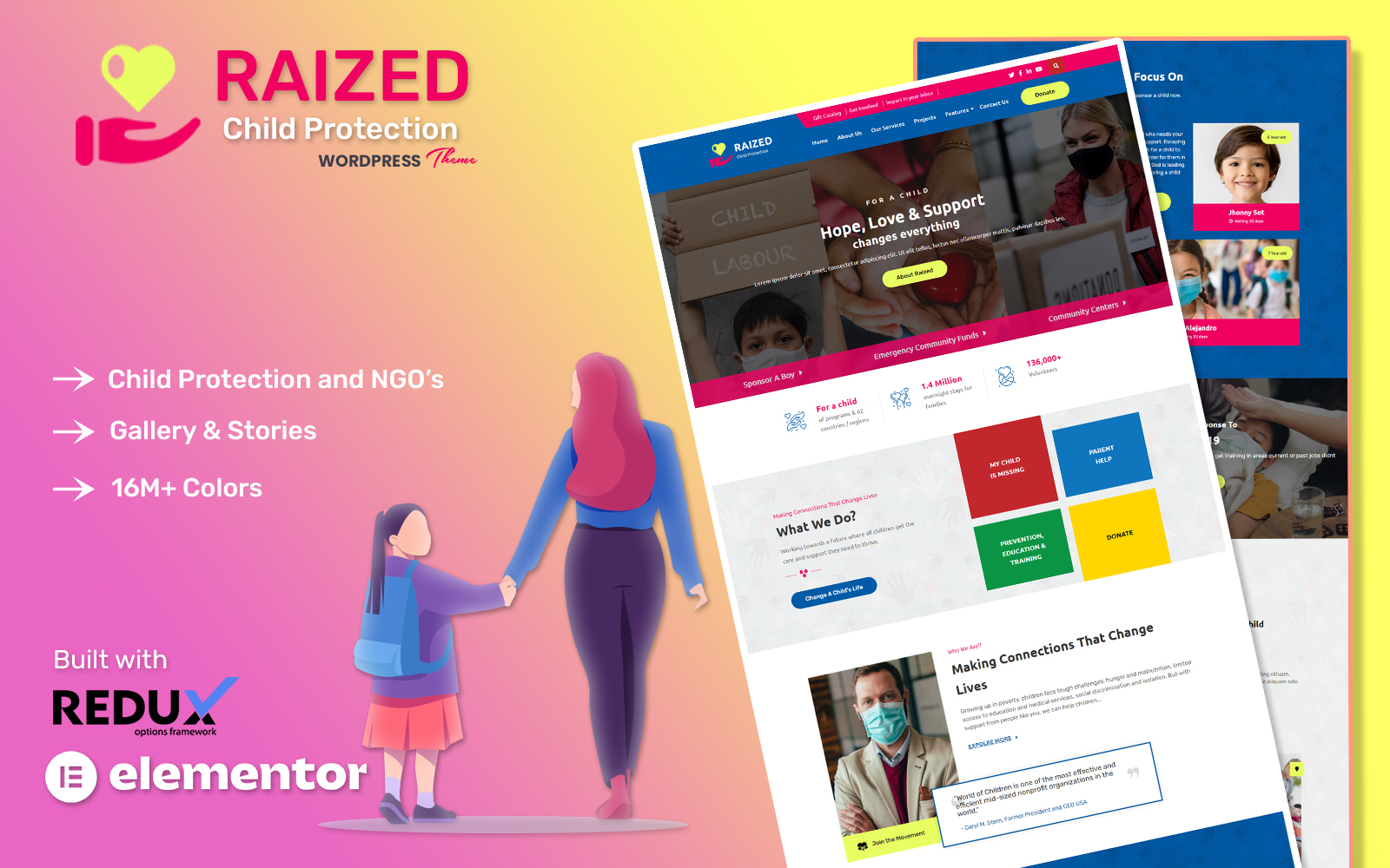 Raized - Non-Profit Charity Organization WordPress Theme