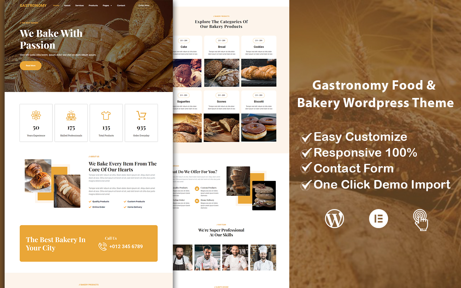 Gastronomy - Food & Bekary Multipurpose Wordpress Theme