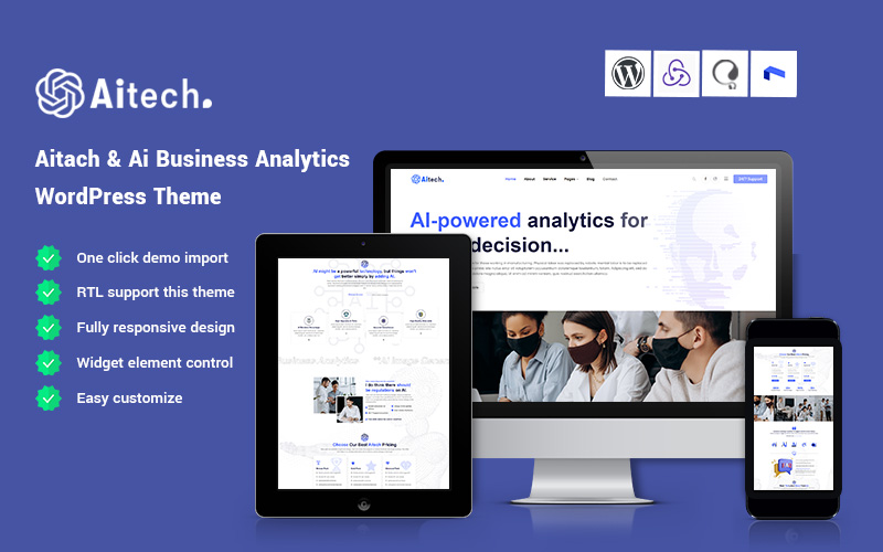 Aitach - Ai Business Analytics WordPress Theme