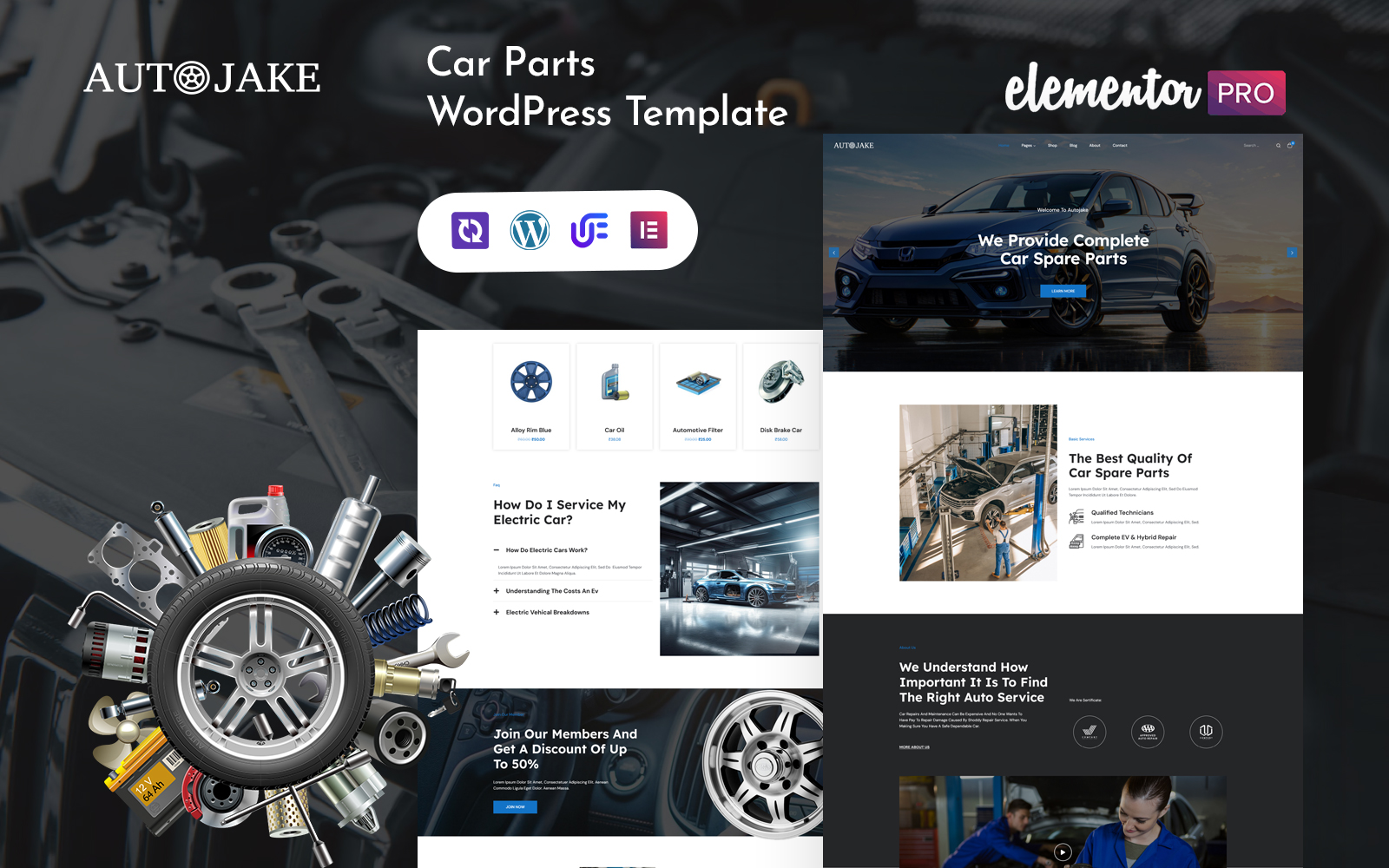 Autojake - Car Repair And Auto Parts WordPress Theme