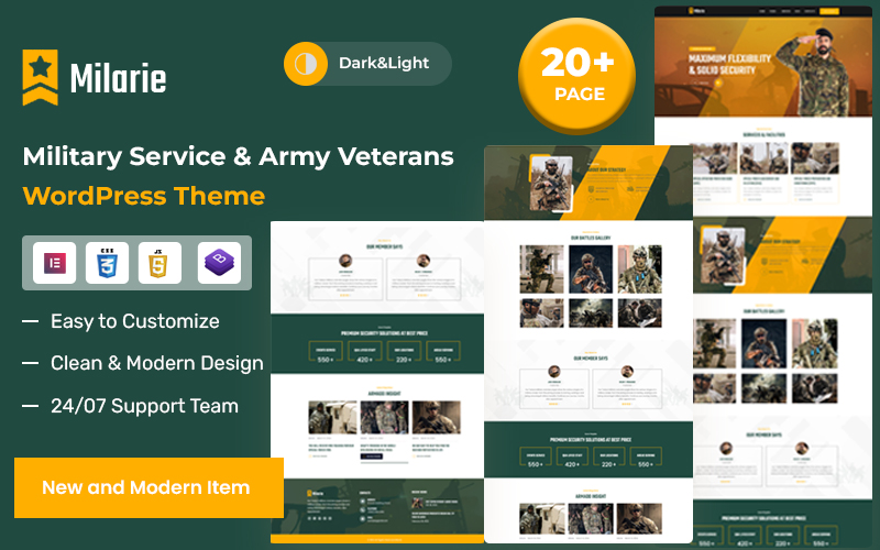 Milarie – Military Service & Army Veterans WordPress Theme