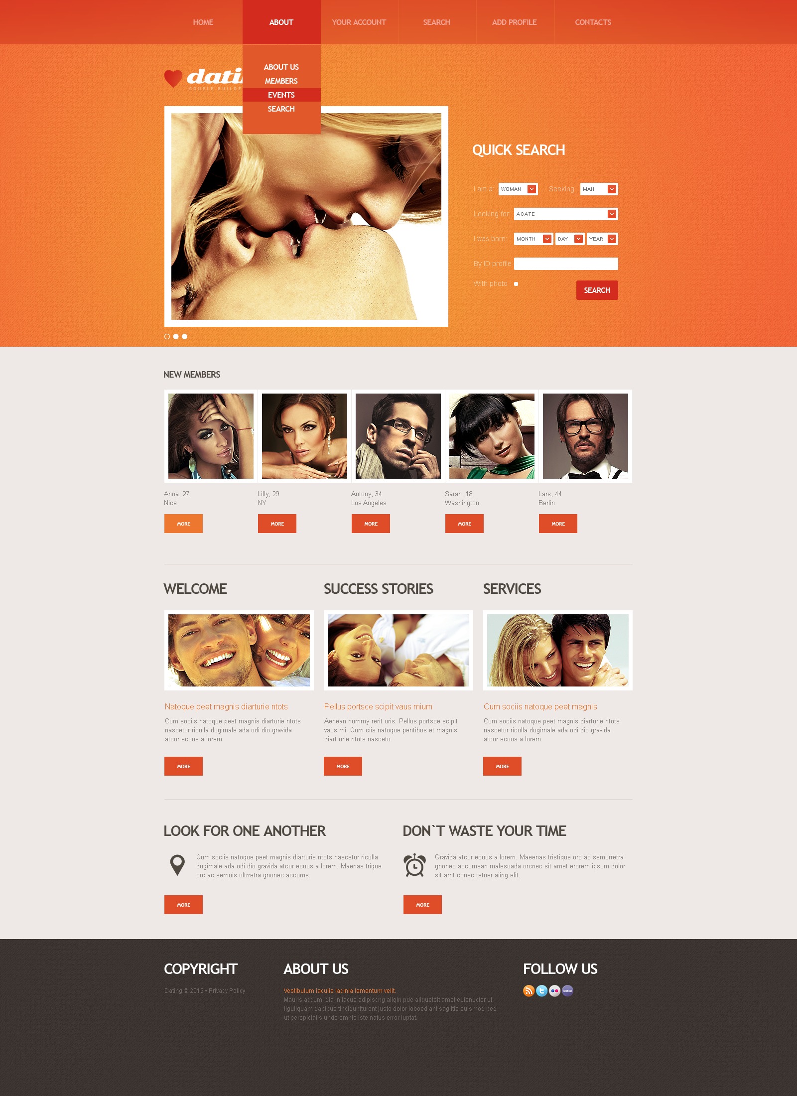 Dating Website Template