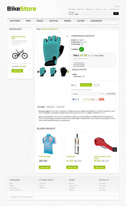 OpenCart Product Page