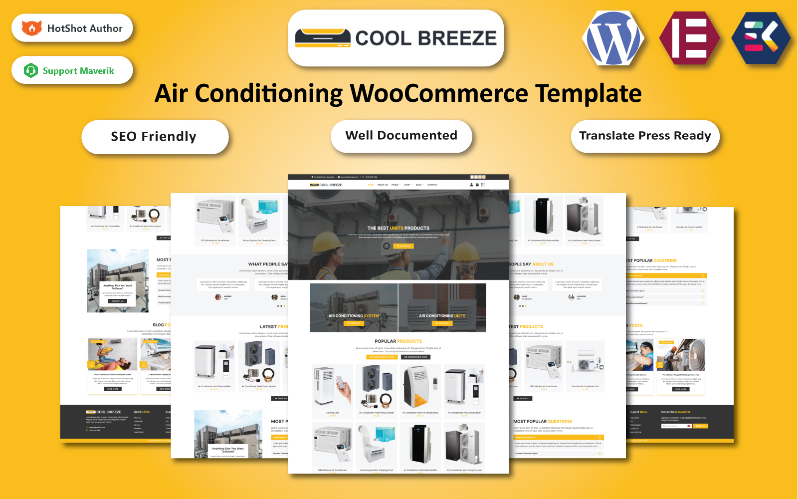 Cool Breeze - Air Conditioning WooCommerce Template