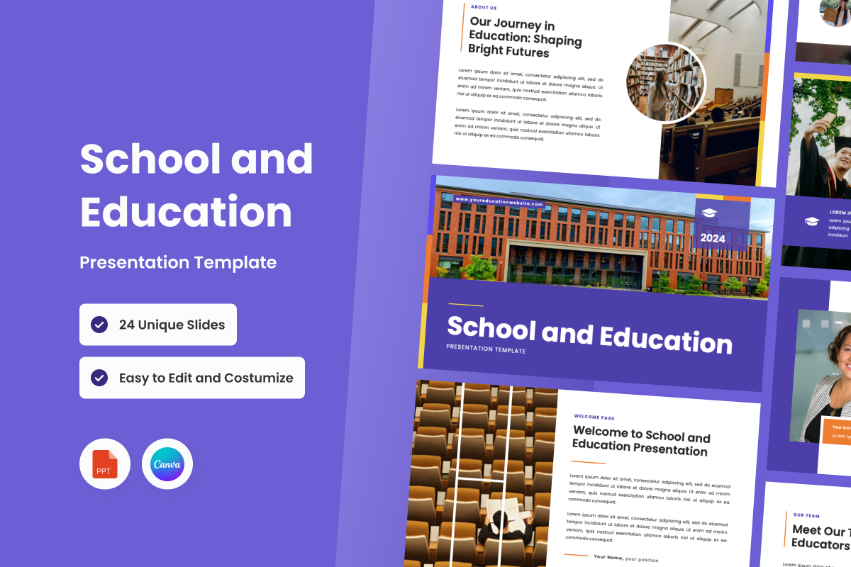 School and Education Presentation Template Powerpoint