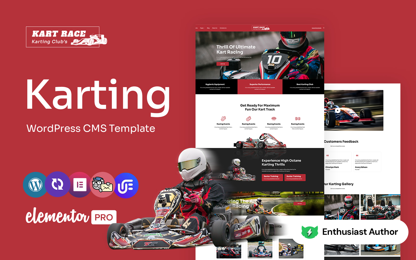 kartrace - Karting Club Multipurpose WordPress Elementor Theme