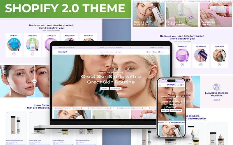 Skintight - Cosmetics Beauty Cosmetics & Skincare  Responsive Shopify Theme 2.0