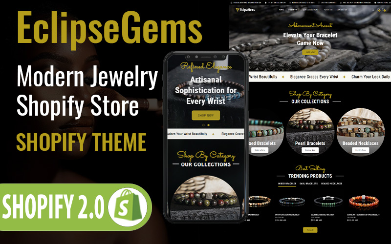 EclipseGems - Jewelry Store Responsive Shopify Theme OS 2.0