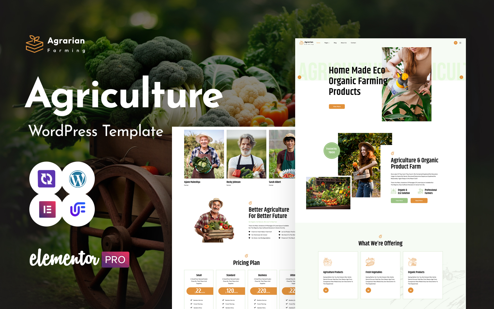 Agrarian - Agriculture And Organic Farm WordPress Theme