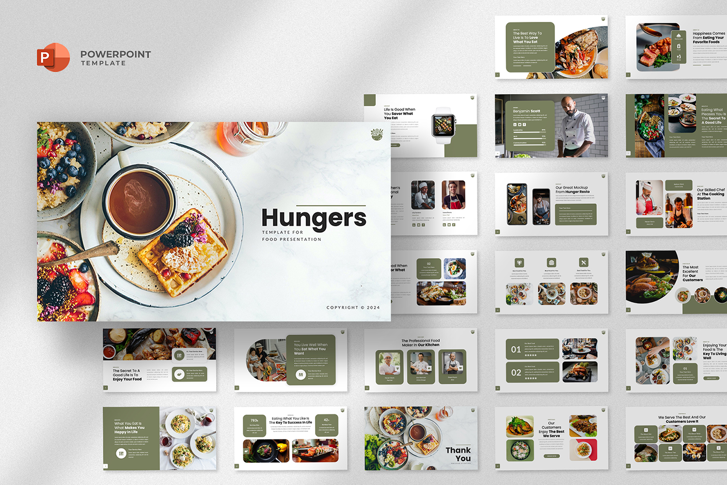 Hungers - Food & Restaurant Powerpoint Template
