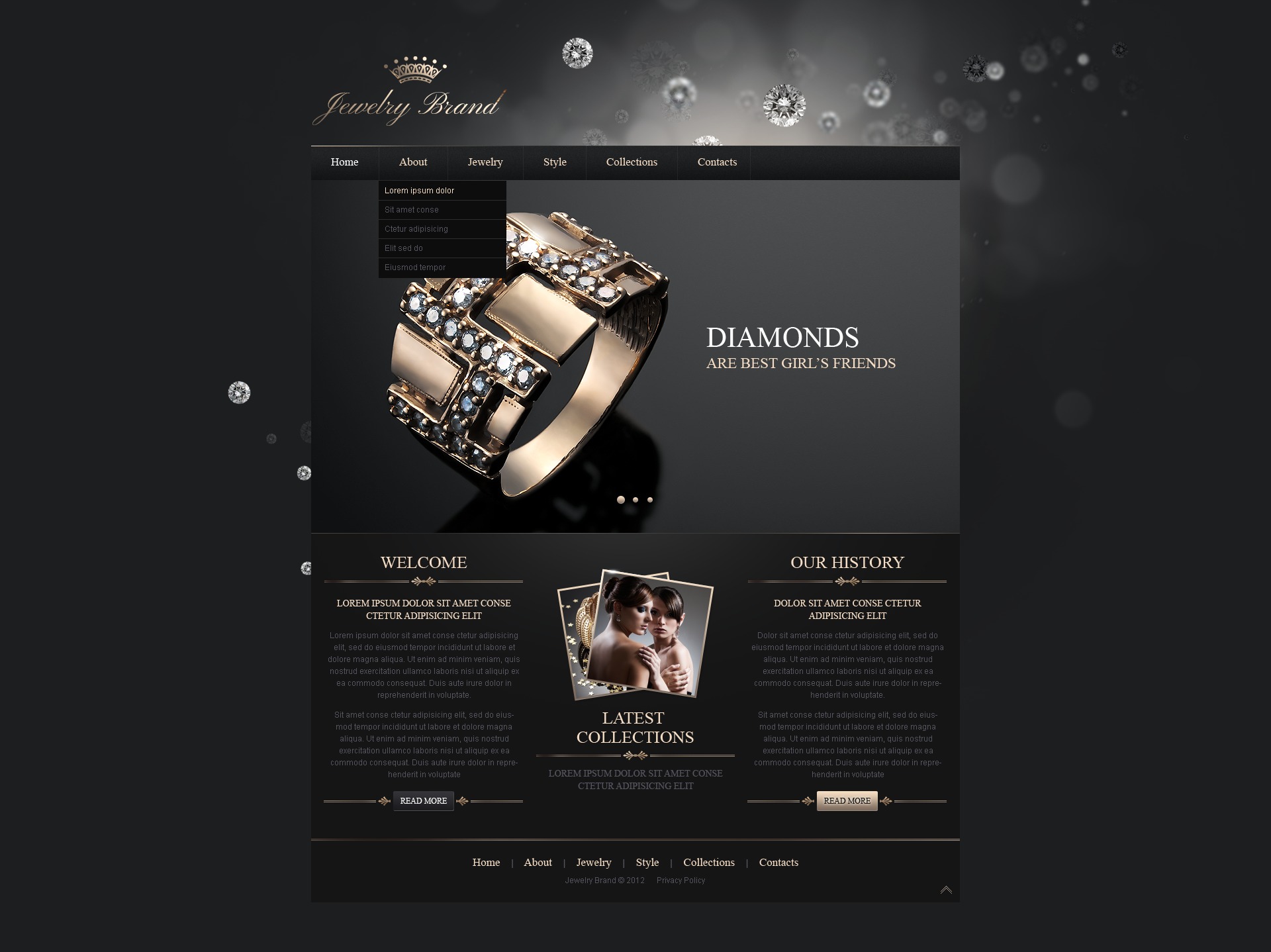 Jewelry Responsive Website Template