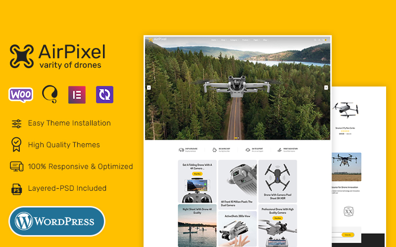 AirPixel - WooCommerce Theme Best for Drones, Speakers & Smart Gadgets