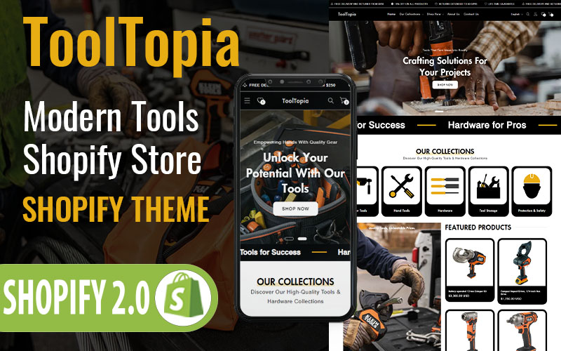 ToolTopia - Premium Tools & Hardware for Plumbers & Construction Shopify Responsive Theme