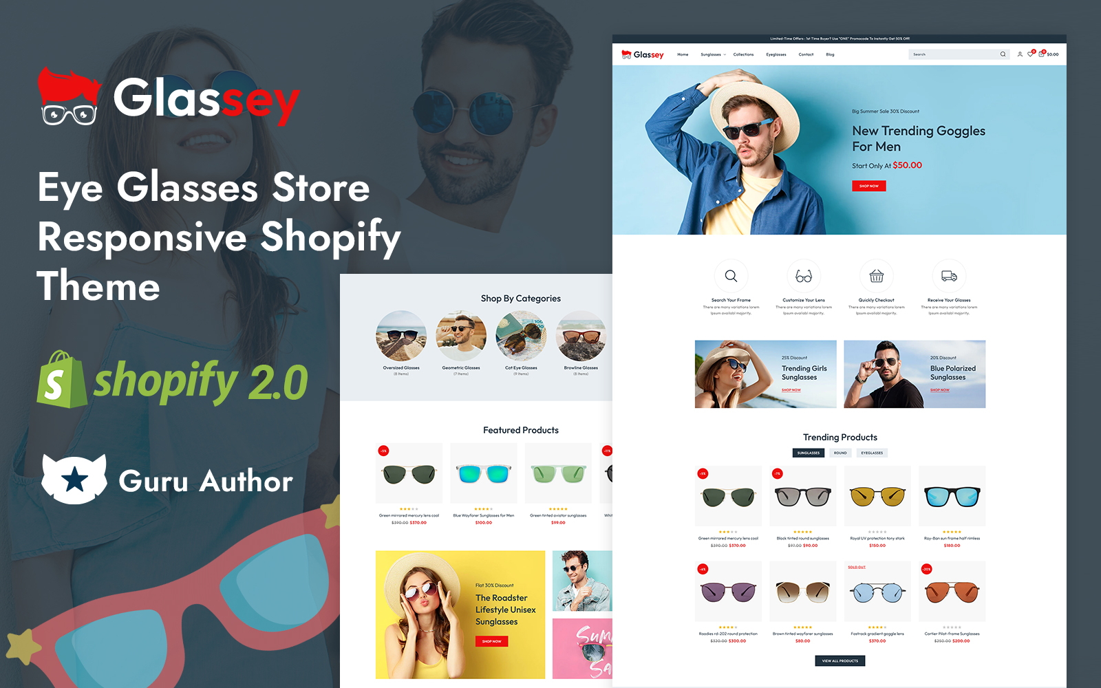 Glassey - Eye Glasses and Frames Store Shopify 2.0 Responsive Theme