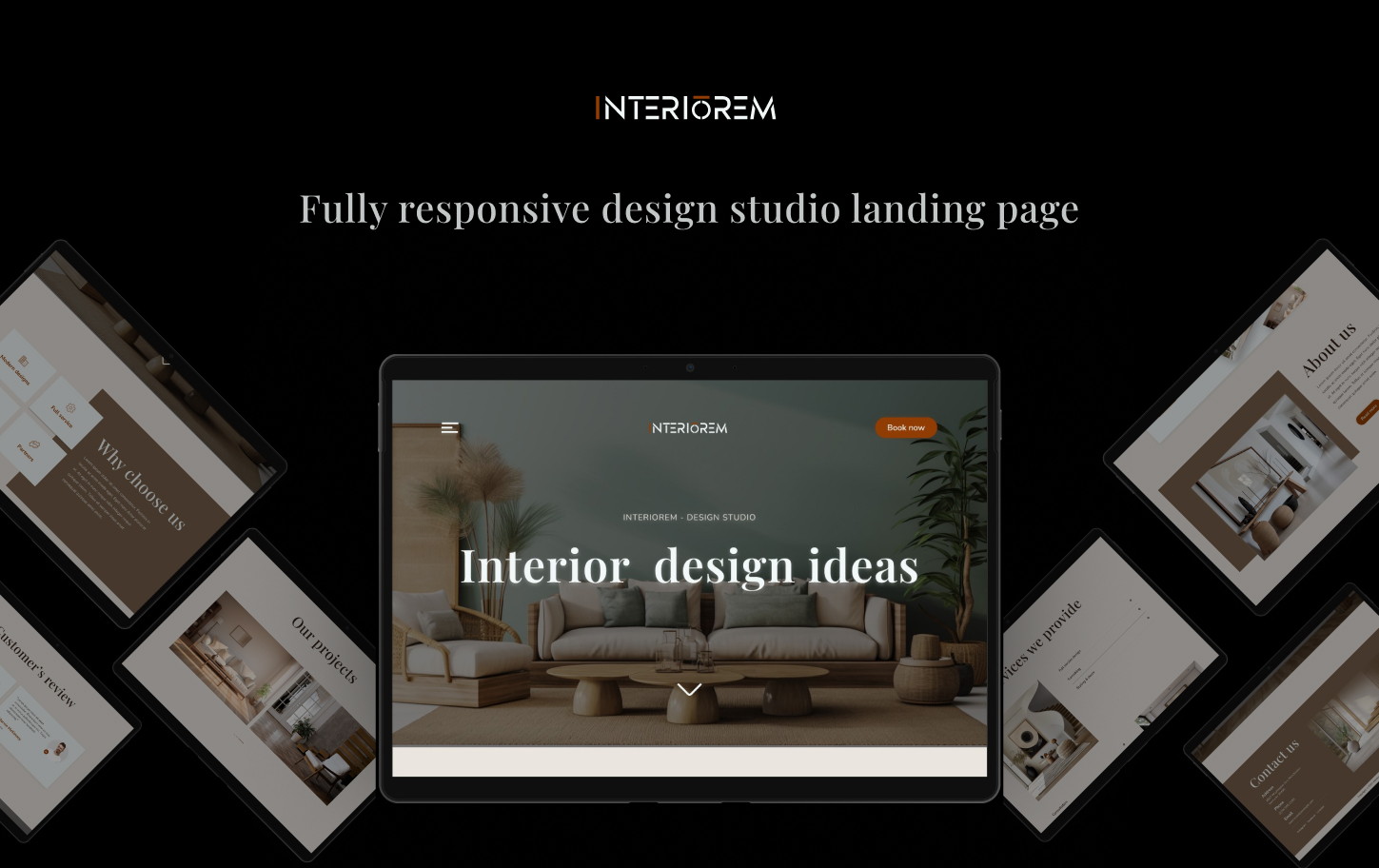 Interiorem Design Studio - Landing Page Template